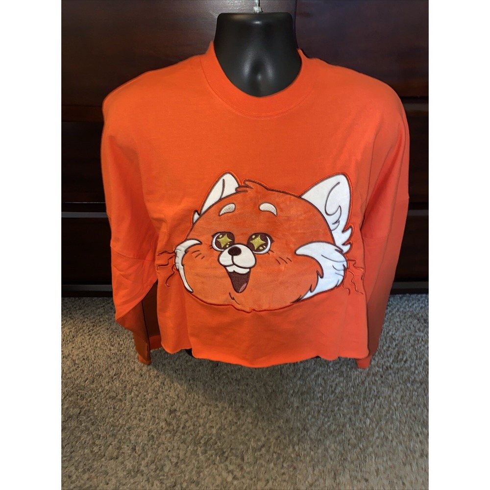 NWT Disney Red Panda Spirit Jersey Cropped Women's Size Large "Freakin Adorable"